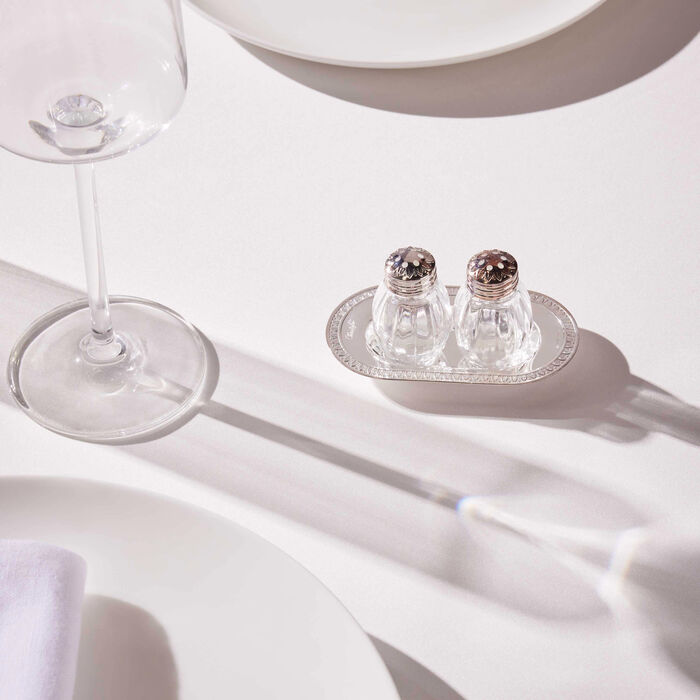 christofle malmaison salt pepper shakers silver plated