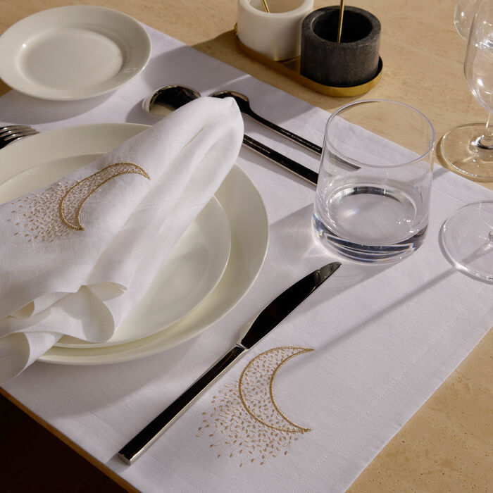 catherine denoual fairy moon placemat white