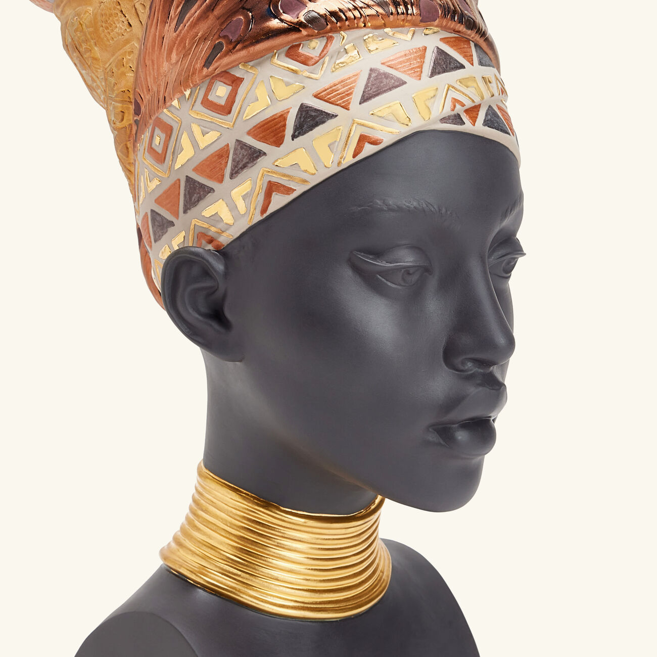 lladro african soul sculpture large black