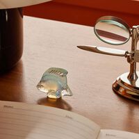 lalique fish figurine small gold