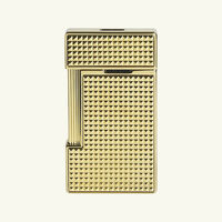 st dupont slimmy diamond head lighter gold