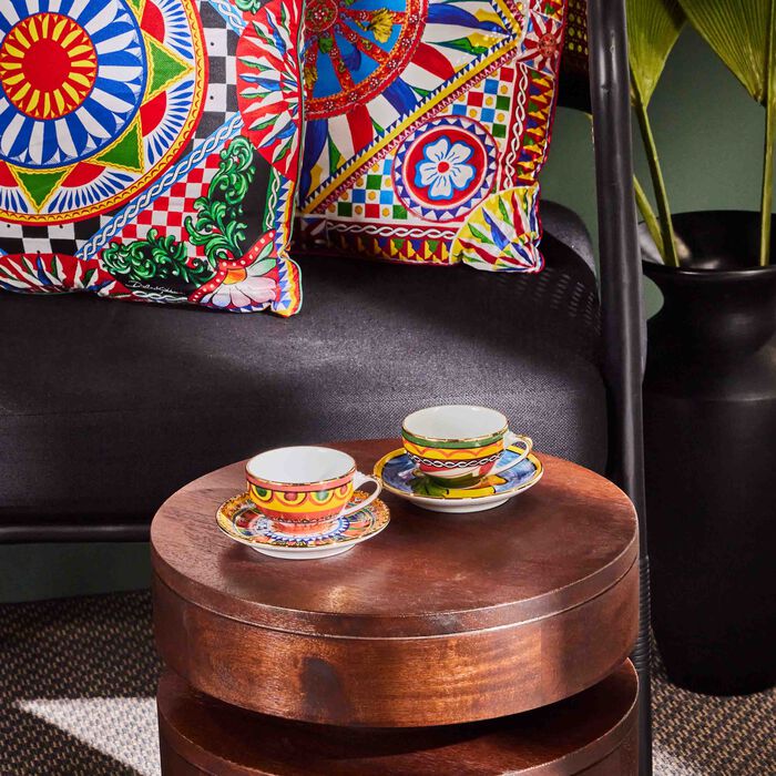 dolce gabbana casa carretto lemon espresso set