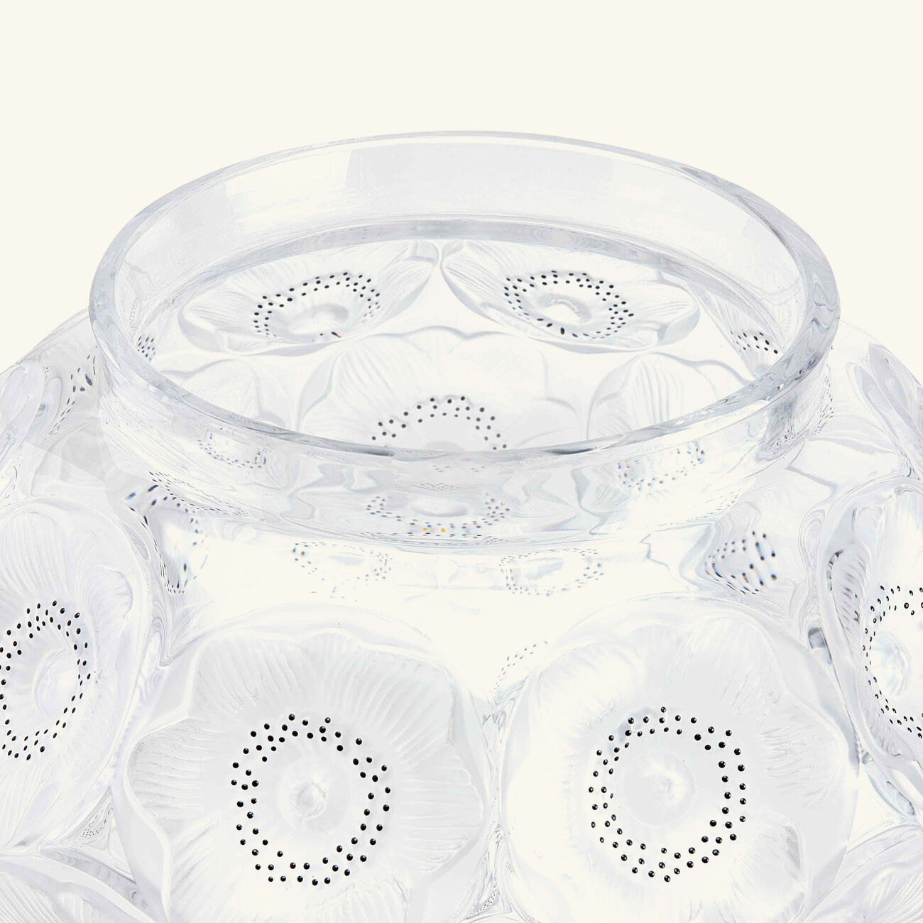 lalique anemones vase large clear