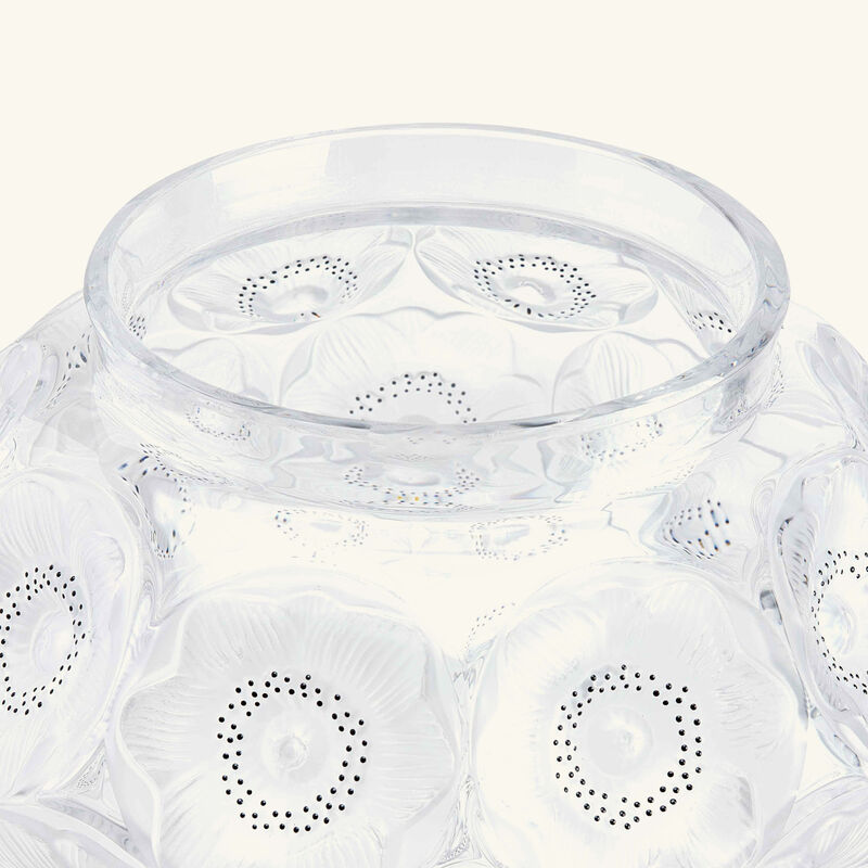 lalique anemones vase large clear