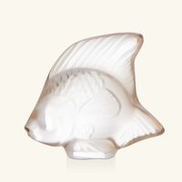 lalique fish figurine small gold