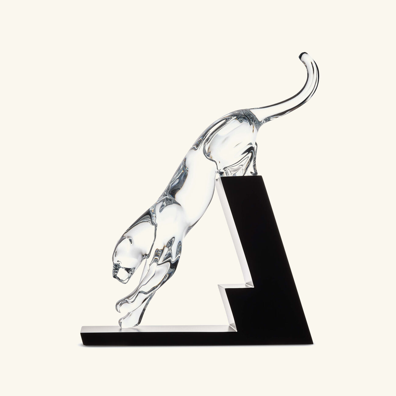 baccarat panther the leap sculpture medium clear
