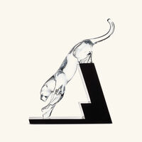 baccarat panther the leap sculpture medium clear