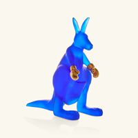 daum kangourou wally figurine medium blue