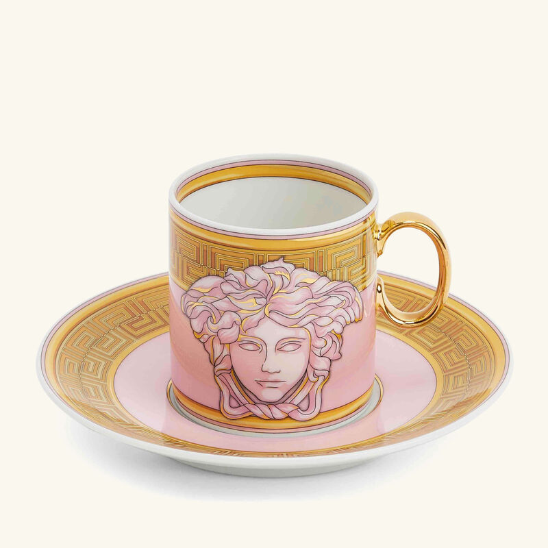 Pink Coin Coffee Cup & Saucer Pink versace pink coin coffee cup saucer pink