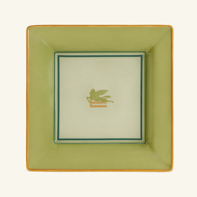 etro pegaso trinket tray square small green