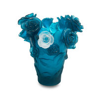 Rose Passion Blue Vase With White Flower, small