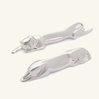 christofle gallia dog cat knife rests