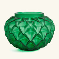 lalique languedoc vase small green