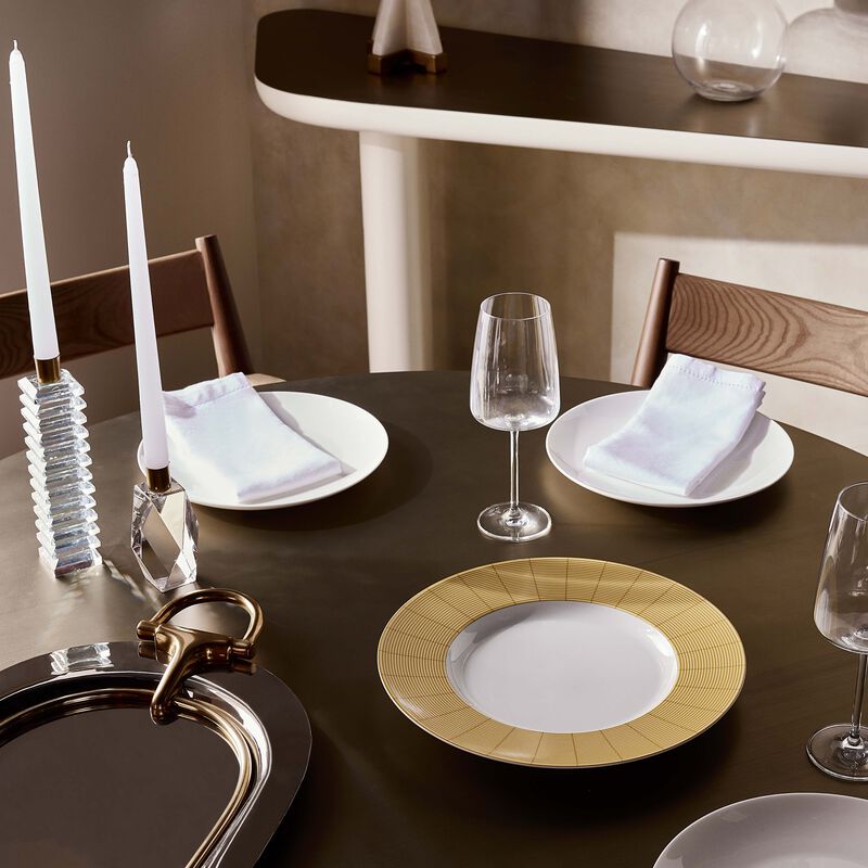 برناردو طبق إسناد الأطباق جاردان إنديان دائري باللون الذهبي 32 سم