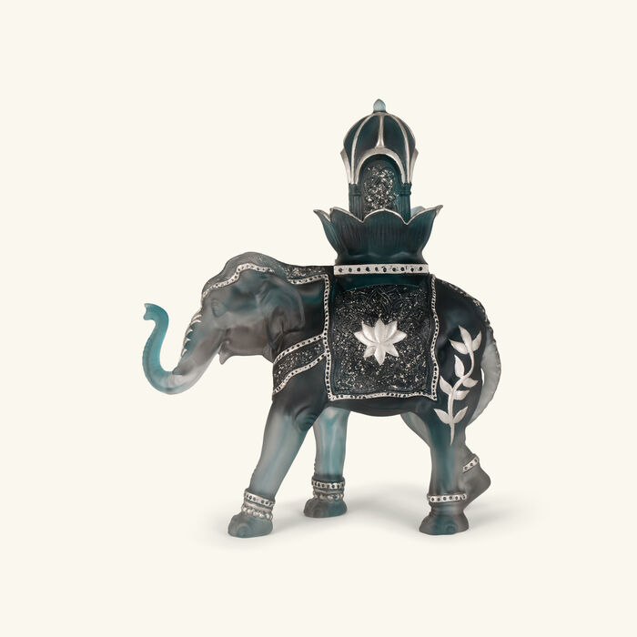 daum shalmara elephant sculpture limited edition blue