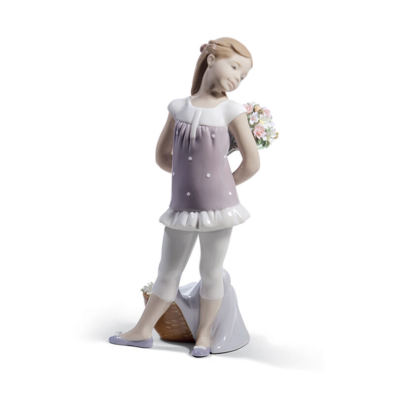 Your Favorite Flowers Girl Figurine, large