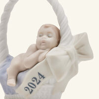 lladro born in 2024 boy figurine small white