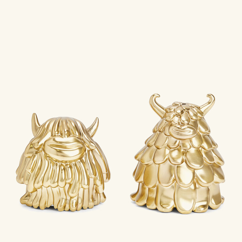 Haas Niki & Simon Salt & Pepper Shakers Gold l objet haas niki simon salt pepper shakers gold