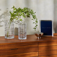 ralph lauren home hudson plaid vase medium clear