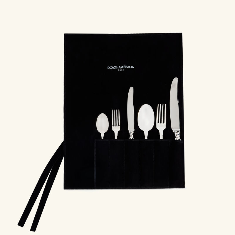 دولتشي أند غابانا كازا طقم الفضيات دولتشي آند غابانا لوغو المؤلف من 6 قطع