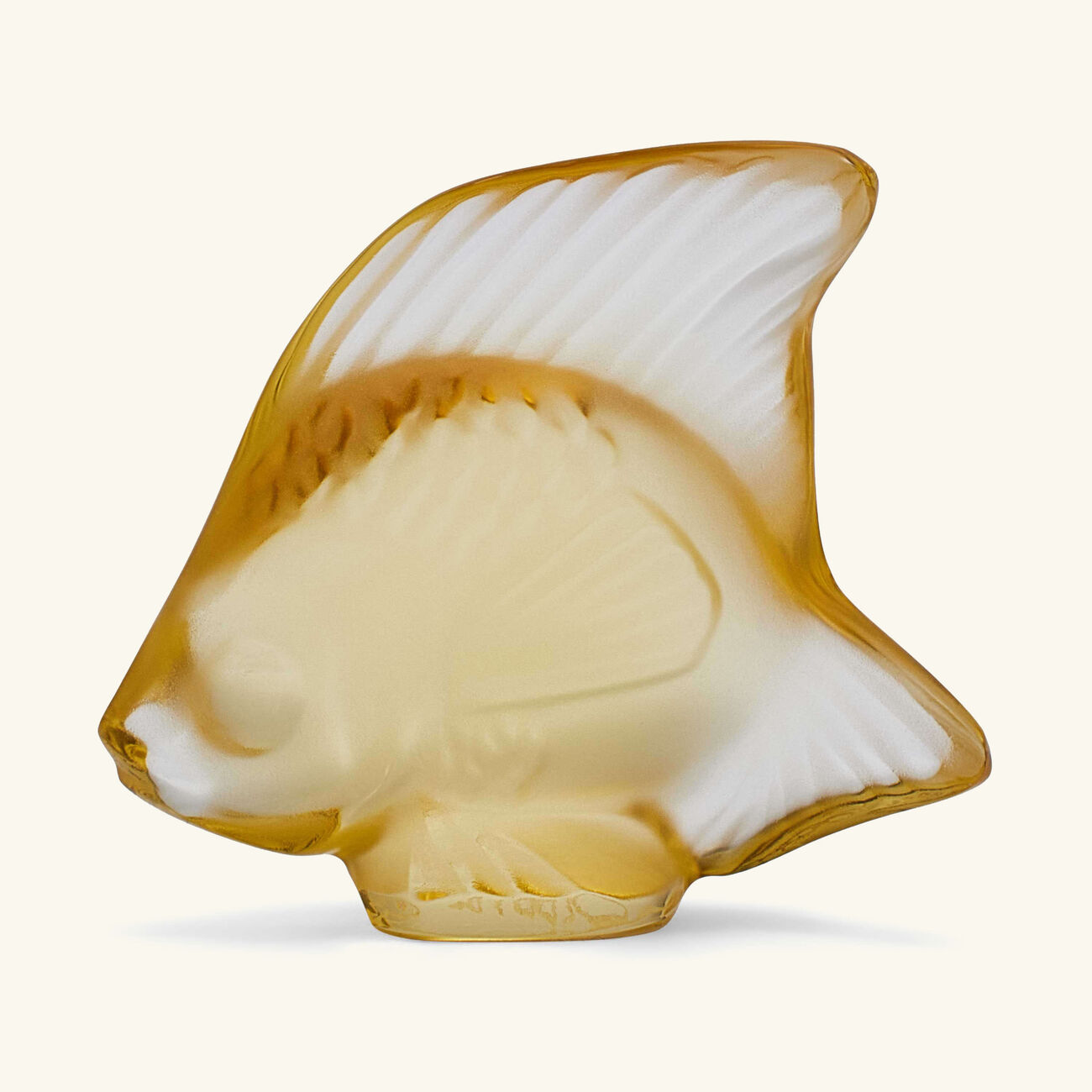 lalique fish figurine small yellow