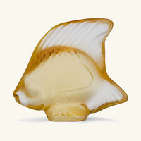 lalique fish figurine small yellow