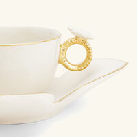 villari butterfly tea cup saucer white