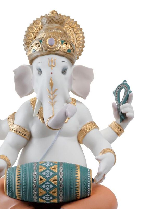 Mridangam Ganesha Figurine, large