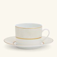 Sauvage Blanc Tea Cup & Saucer White bernardaud sauvage blanc tea cup saucer white