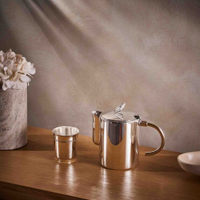 christofle perles baby cup silver plated