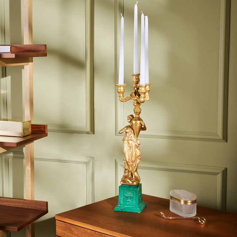 Clizia Candle Holder Green villari clizia candle holder green