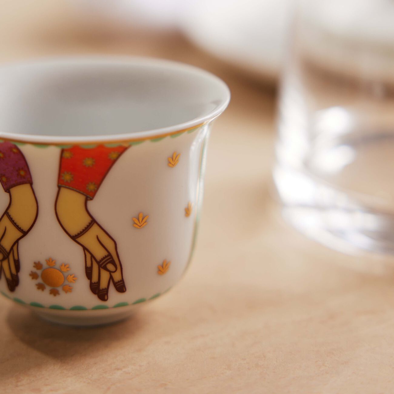 silsal hessa arabic coffee cup white set of 6