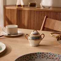 bernardaud eden turquoise sugar bowl blue