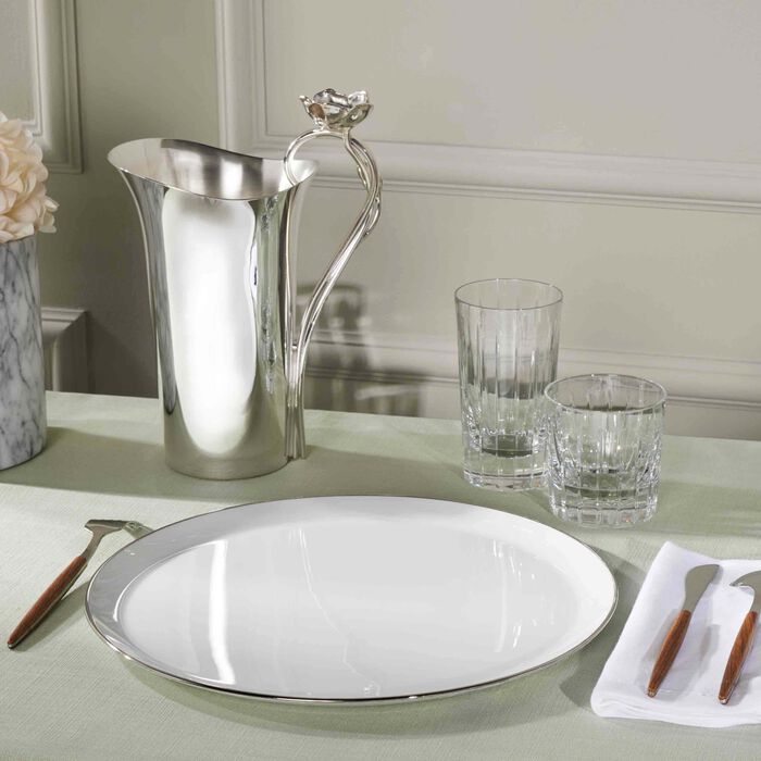 christofle albi serving platter oval silver 31cm