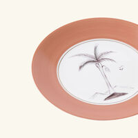 marie daage bamboo colonies dessert plate round pink 21cm