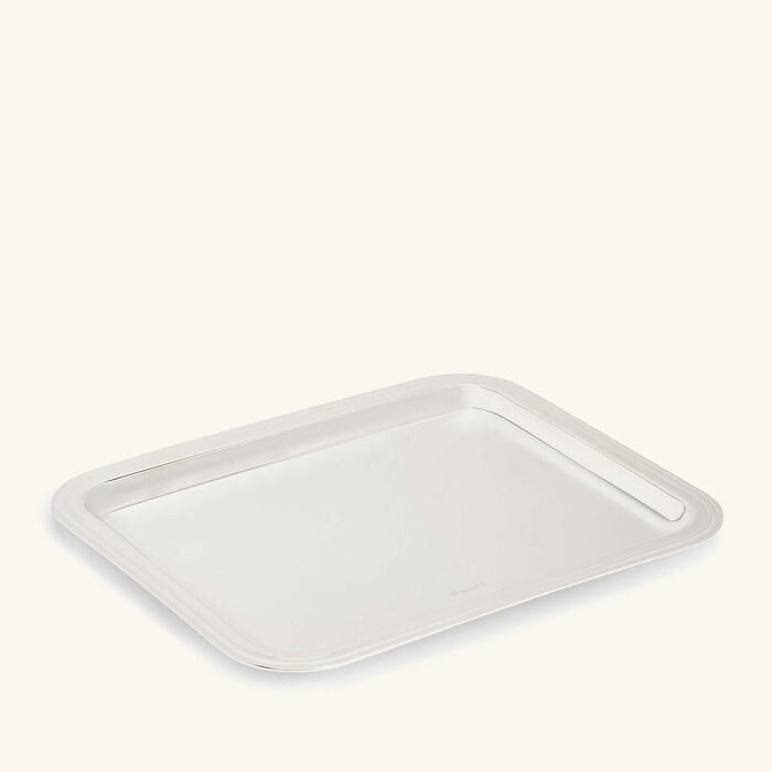 كريستوفل صينية الضيافة آلبي مستطيلة صغيرة جدًا مطلية بالفضة