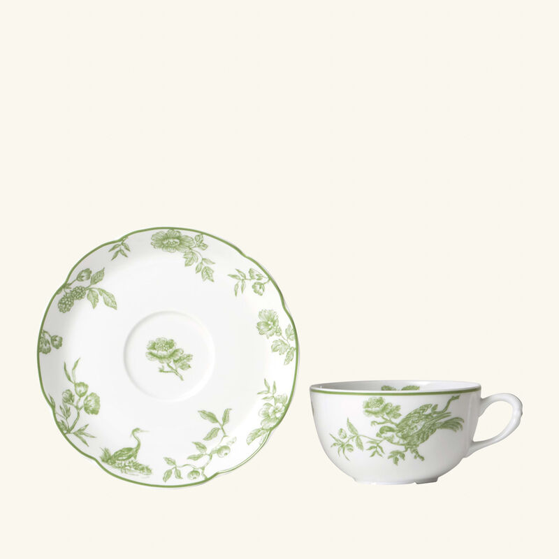 bernardaud albertine tea cup   saucer white set of 4