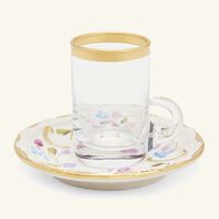 villari taormina arabic tea cup saucer white