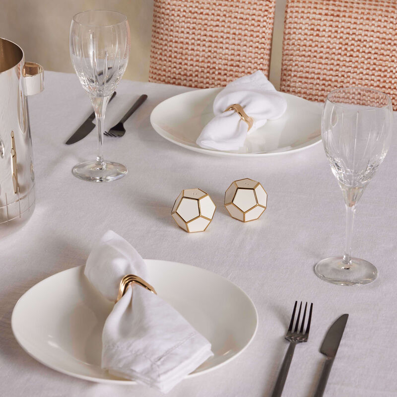 l objet pentagon spice jewels salt and pepper shakers white set of 2
