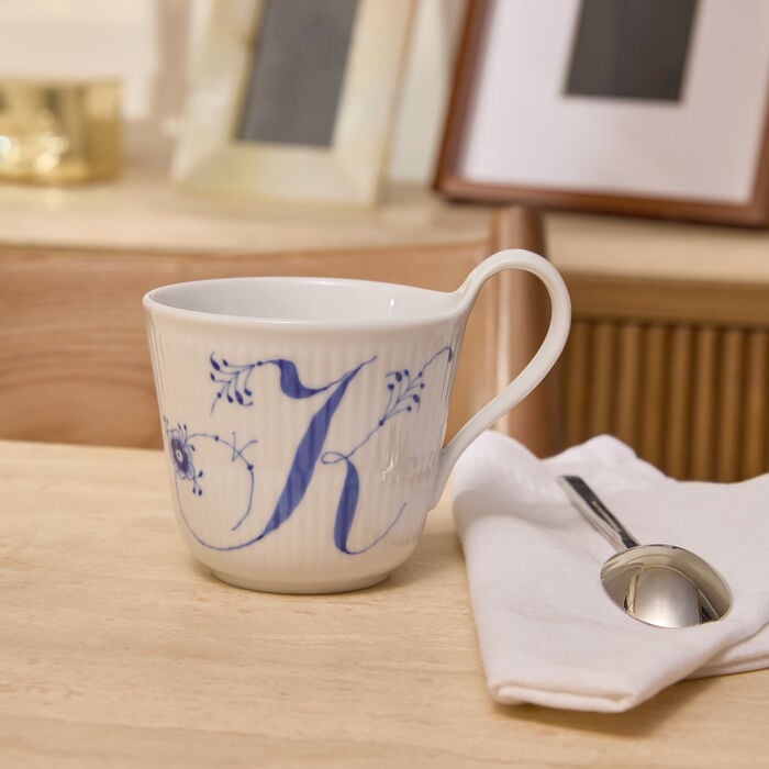 royal copenhagen alphabet collection k mug