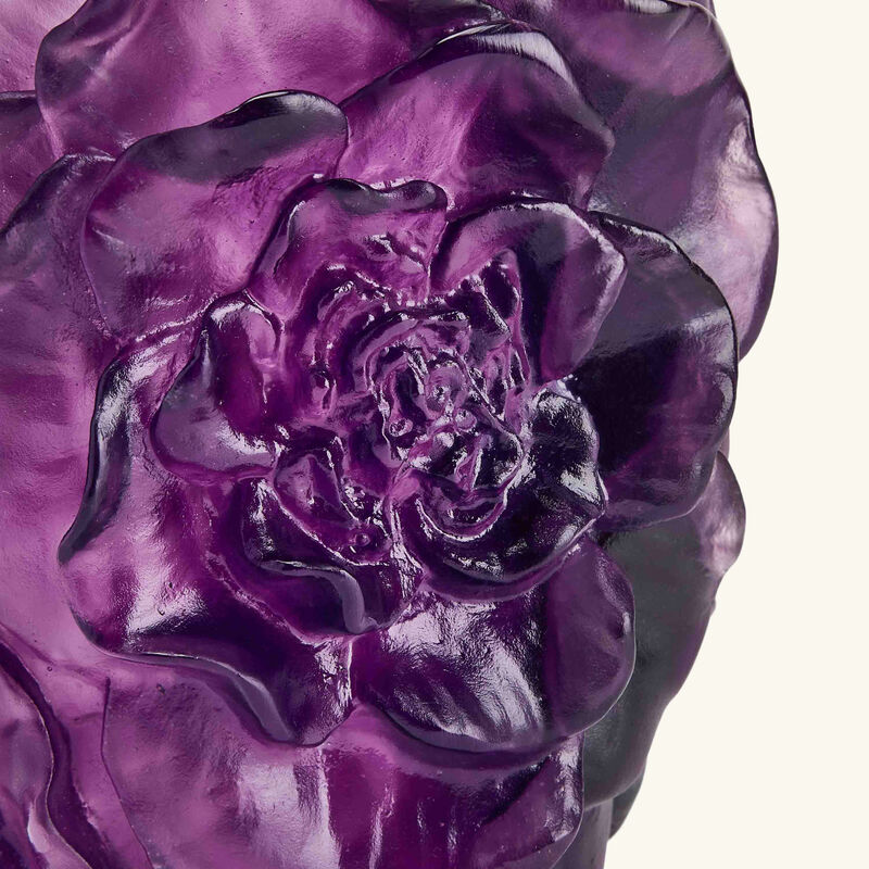 daum camellia vase small pink