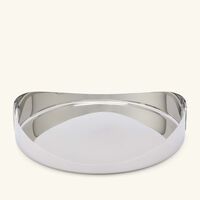 oh de christofle serving plate round stainless steel