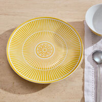 christofle malmaison riviera dessert plate round yellow 21 cm