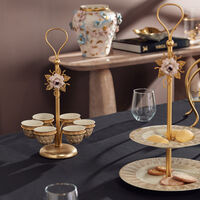 فيلاري حامل فناجين القهوة العربية بيكوك إكسترافاجانزا باللون الذهبي