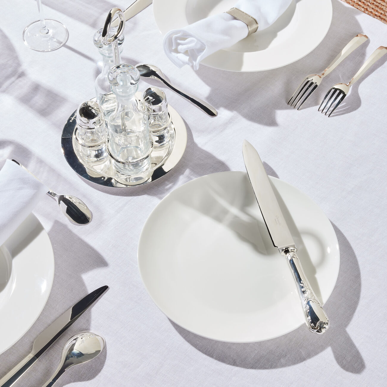 christofle marly carving knife silver plated