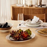 bernardaud divine serving platter oval grey 38cm