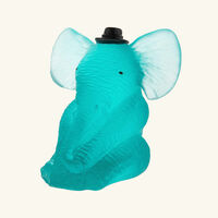 daum elephant figurine mini blue