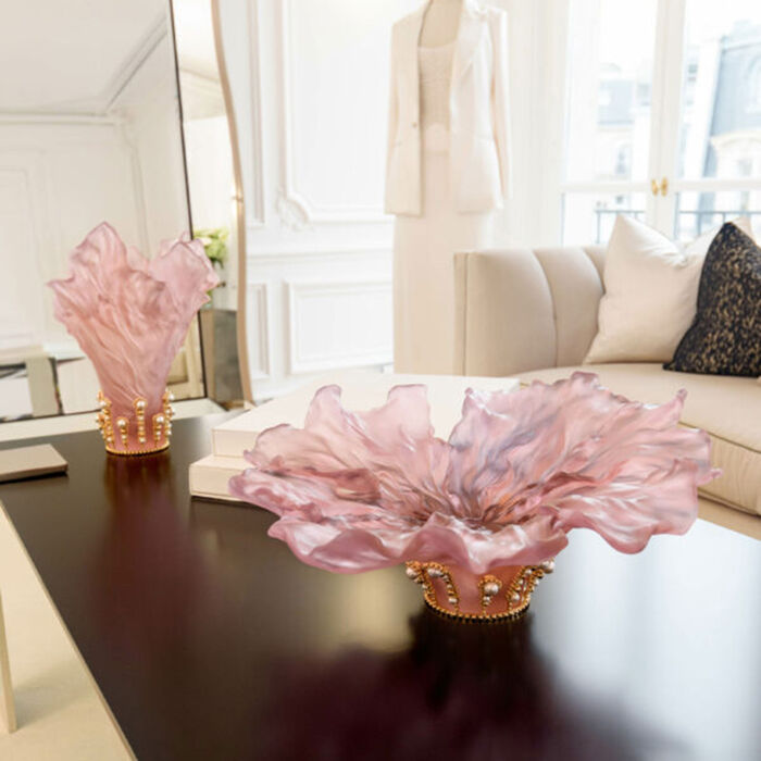 daum poetic by tamara ralph centerpiece pink limited edition
