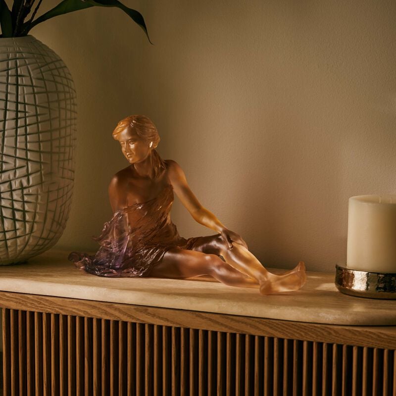 Luo Li Rong Vent Léger Sculpture Large Amber Pink Limited Edition daum luo li rong vent l ger sculpture large amber pink limited edition