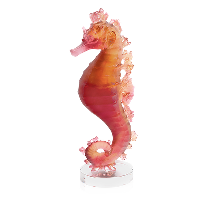 Amber Red Seahorse Mer De Corail, large